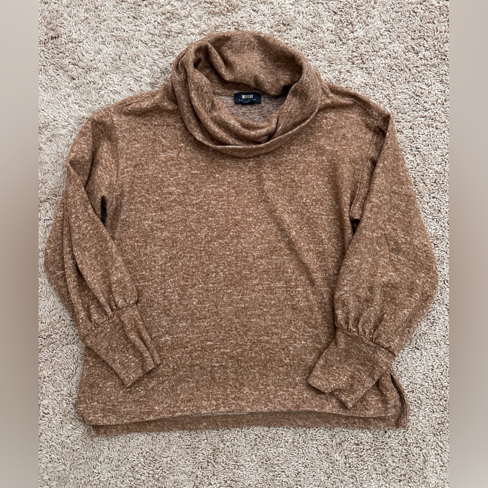 Womens mauve Cozy Brown Turtleneck Sweater